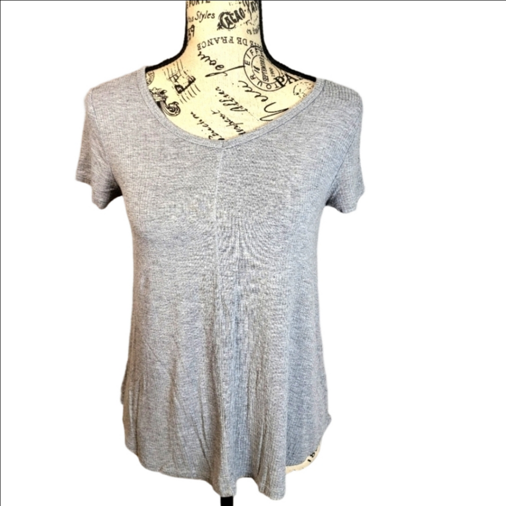 Girl's Art Class Gray Ribbed Tunic Top Large
